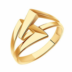 Кольцо Яхонт, золото, 585 проба, размер 18.5