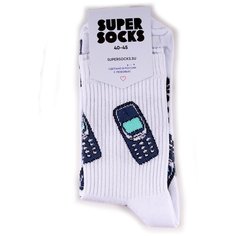 Носки Super socks Nokia 3310, размер 35-40, белый