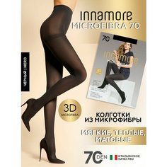 Колготки Innamore Microfibra, 70 den, профилактический класс компресии, размер 2, черный (nero)
