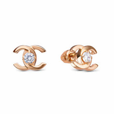 Серьги Яхонт, золото, 585 проба, фианит, , бесцветный