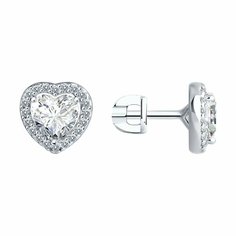 Серьги Яхонт, серебро, 925 проба, фианит, , бесцветный