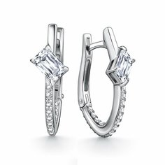 Серьги Яхонт, серебро, 925 проба, фианит, , бесцветный