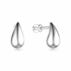 Серьги пусеты Яхонт, белое золото, 585 проба