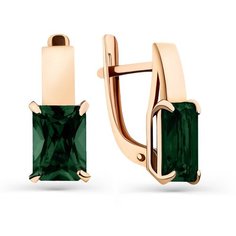 Серьги Яхонт, золото, 585 проба, турмалин, , зеленый