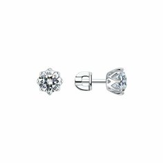 Серьги пусеты Яхонт, серебро, 925 проба, фианит, , бесцветный