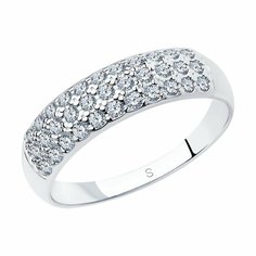 Кольцо Яхонт, серебро, 925 проба, фианит, размер 17, бесцветный