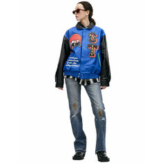 Кожаная куртка Saint Michael Saint Michael х DENIM TEARS, размер XL, синий