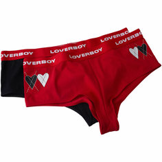 Трусы Charles Jeffrey Loverboy, комплект из 2 шт., размер XL, красный/черный
