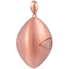 Подвеска JV, желтое золото, 585 проба, бриллиант, золотистый