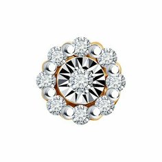 Подвеска Diamant, комбинированное золото, 585 проба, бриллиант