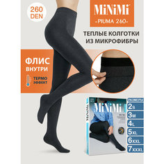 Колготки MiNiMi Piuma, 260 den, профилактический класс компресии, размер 4, grigio melange