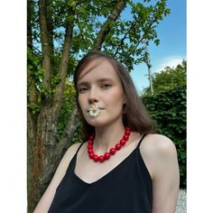 Бусы Daily Daisy, длина 40 см, красный