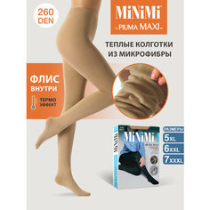 Колготки MiNiMi Piuma, 260 den, профилактический класс компресии, размер 7, caramello