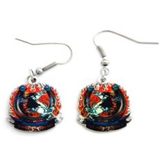 Серьги с подвесками Ed Hardy, мультиколор