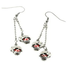 Серьги с подвесками Ed Hardy, серебряный