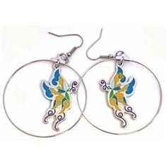 Серьги с подвесками Ed Hardy, мультиколор