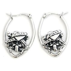 Серьги Ed Hardy, серебряный