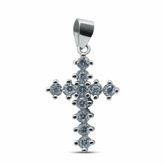 Подвеска Silver WINGS, серебро, 925 проба, фианит, серебристый