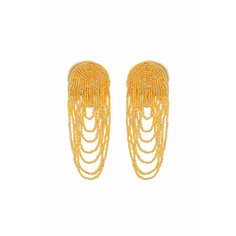 Серьги с подвесками Beaded Breakfast, бисер, золотой