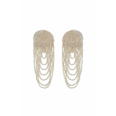 Серьги с подвесками Beaded Breakfast, бисер, золотой