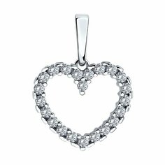 Подвеска Яхонт, серебро, 925 проба, фианит, бесцветный