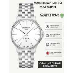 Наручные часы Certina Urban, белый/серебристый