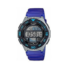 Наручные часы CASIO, синий, серебряный