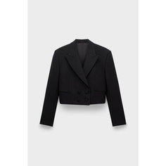 Пиджак JACOB LEE cropped tuxedo jacket, размер 42, черный