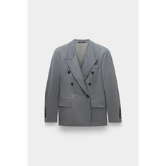 Пиджак JACOB LEE fit -double-breasted six-button jacket, размер 44, серый