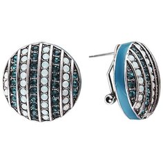 Серьги Эстет, кристаллы Swarovski, голубой