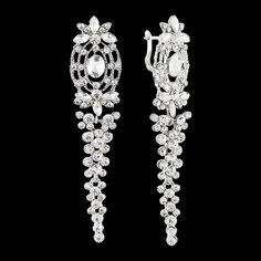 Серьги с подвесками Эстет, серебряный