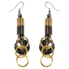 Серьги с подвесками Эстет, черный