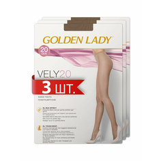 Колготки Golden Lady Vely, 20 den, 3 шт., размер 5, cognac