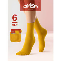 Носки Omsa, комплект, 6 пар, размер 35-38, giallo