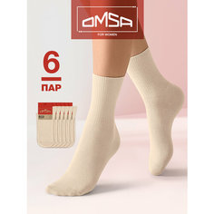 Носки Omsa, комплект, 6 пар, размер 39-41, beige