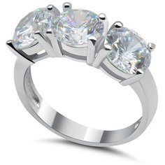 Кольцо Silver WINGS, серебро, 925 проба, фианит, размер 17