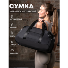 Сумка спортивная , 20 л, 25х26х25 см, ручная кладь, черный Gymme