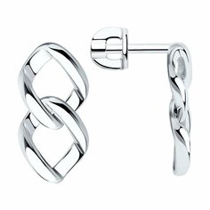 Серьги Яхонт, серебро, 925 проба