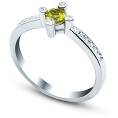 Кольцо Silver WINGS, серебро, 925 проба, фианит, султанит, размер 19