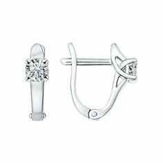 Серьги Яхонт, серебро, 925 проба, фианит, , бесцветный