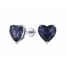 Серьги пусеты Яхонт, серебро, 925 проба, кварц, , фиолетовый