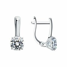 Серьги Яхонт, серебро, 925 проба, фианит, , бесцветный