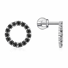 Серьги Яхонт, серебро, 925 проба, фианит, , черный