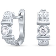 Серьги Silver WINGS, серебро, 925 проба, фианит, , серебристый