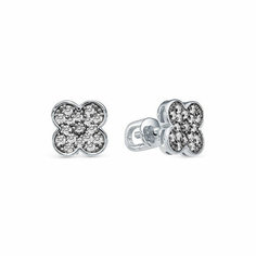 Серьги пусеты Яхонт, серебро, 925 проба, фианит, , бесцветный