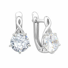 Серьги Яхонт, серебро, 925 проба, фианит, , бесцветный