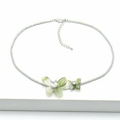 Колье Silver WINGS, перламутр, фианит