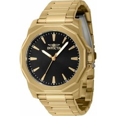 Наручные часы INVICTA, черный, золотой