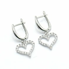 Серьги с подвесками Silver WINGS, фианит, серебряный