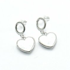 Серьги с подвесками Silver WINGS, циркон, серебряный